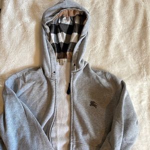 Mens Burberry full zip Jacket size large. Condition 8/10. Missing hoodie astring